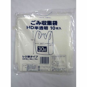 HDゴミ袋 中川製袋化工 HD半透明ごみ袋 レジ袋タイプ 30L