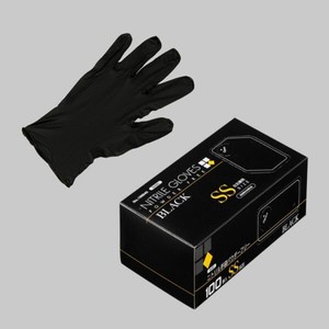 ニトリル手袋 N460ニトリル手袋 粉無 BLACK(SS)