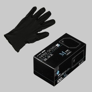 ニトリル手袋 N462ニトリル手袋 粉無 BLACK(M)