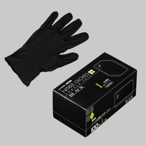 ニトリル手袋 N463ニトリル手袋 粉無 BLACK(L)