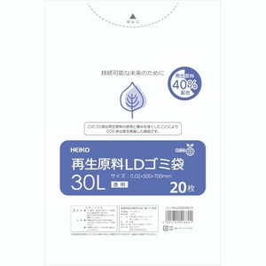 HEIKO(シモジマ) ゴミ袋 再生原料LDゴミ袋 30L 透明