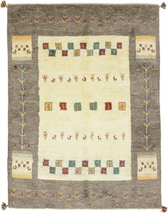 ペルシャンギャッベ イラン シラーズ産 ウール 手織 ラグ ドザール(約150×200cmサイズ)