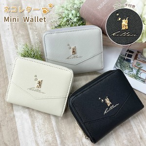 ネコレター mini Wallet ラウンドファスナー財布