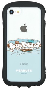 ピーナッツ iPhoneSE(第2・3世代)6〜8/6s ハイブリッドクリアケース きょうだい SNG-749A