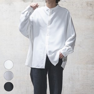 Button Shirt Dolman Sleeve Polyester Stretch Natural