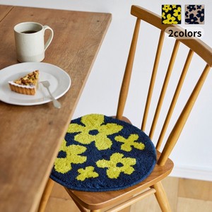 Floor Cushion Flower Spring/Summer 2-colors Made in Japan