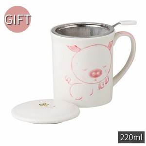 Mug with Tea Strainer Gift Pig