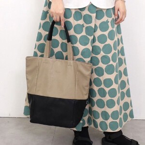 Tote Bag Faux Leather Bicolor NEW