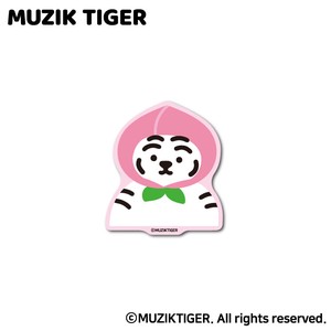 MUZIK TIGER ダイカットミニステッカー 桃 オシャレ ムジークタイガー 韓国 トレンド 人気 MUZ008