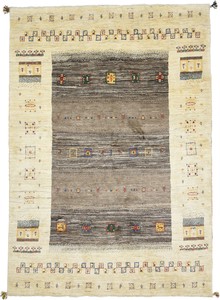 ペルシャンギャッベ イラン シラーズ産 ウール 手織 ラグ シシメトリー(約200×300cmサイズ)