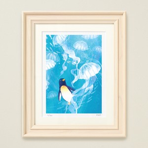 菜生アートフレーム[クラゲの通り道]ペンギン インチサイズ(8×10)