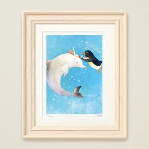 菜生アートフレーム[海の花かんむり]ペンギン インチサイズ(8×10)