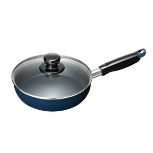 スティージーII　IH対応ガラス蓋付フライパン18cm　MB-2373