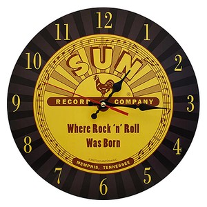 【ミュージック ＆ フィルム スター】ウォール クロック Sun Records Where Rock "N" Roll Was Born