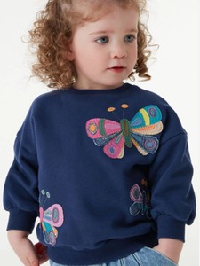Kids' 3/4 - Long Sleeve Shirt/Blouse Butterfly Sweatshirt Spring Kids