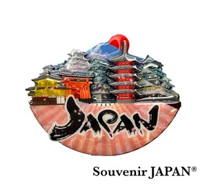 【木製マグネット】JAPANスタイル  エポキシ樹脂コーティング【お土産・インバウンド向け商品】