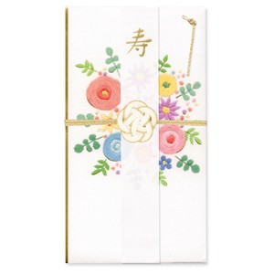 日本製　花づつみ 水引・祝儀袋　刺しゅう・花束