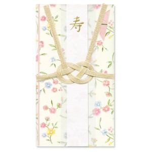 日本製　花づつみ 水引・祝儀袋　パールホワイト