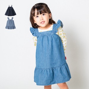 Kids' Skirt Plain Color Camisole Denim Jumperskirt Simple