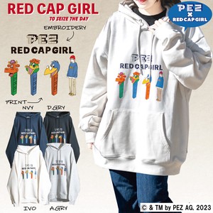 【SPECIAL PRICE】PEZ × RED CAP GIRL 裏毛 フロント刺繍&プリント パーカー