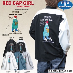 【24SS新作】PEZ × RED CAP GIRL ナチュラルストレッチポリエステル 長袖シャツ