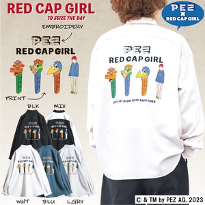 【24SS新作】PEZ × RED CAP GIRL ナチュラルストレッチポリエステル 長袖シャツ