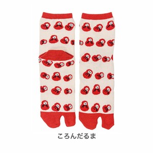 【日本製】和柄 足袋靴下 Tabi socks タビ ソックス【ころんだるま】