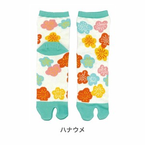 【日本製】和柄 足袋靴下 Tabi socks タビ ソックス【ハナウメ】