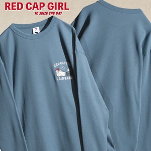 【24SS新作】RED CAP GIRL ワッフル 胸刺繍 長袖T-shirt