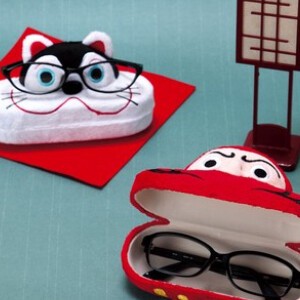 眼镜盒 招财猫 达摩