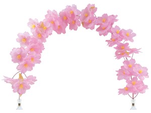 【日本製】シルク桜アーチクリップ10個セット　春飾り【店舗装飾】
