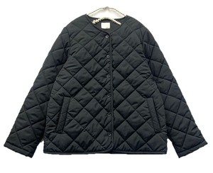 Coat Diamond-Patterned Cotton Batting Quilted
