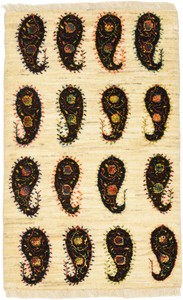 ペルシャンギャッベ カシュクリ ウール 手織 玄関マット 約50×80cm