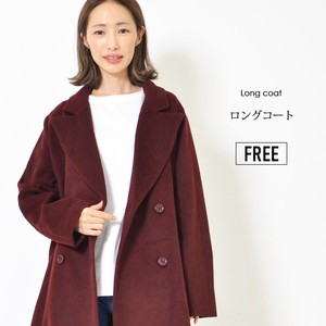 Coat Plain Color Long Coat Casual