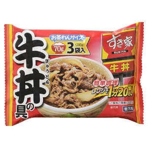 トロナ すき家 牛丼の具 70gx3 x10　【冷凍食品】
