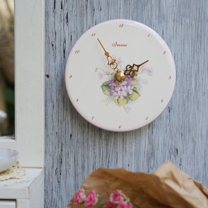 Wall Clock Bird Pottery Made in Japan