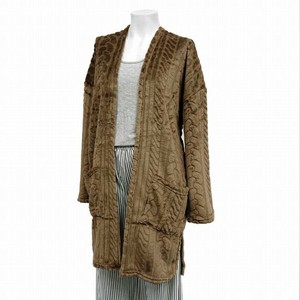 Loungewear Top Brushed Lining Cardigan Sweater Fleece