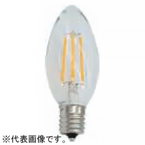 LEDフィラメント電球 シャンデリア型 電球色 E12口金 HDFC0412AD