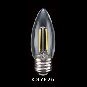シャンデリア型フィラメントLED25Wタイプ 2100K調光 クリア TZC37E26C-2-100/21 1P