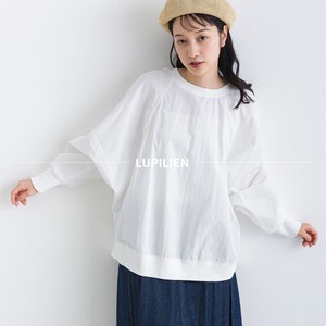 Button Shirt/Blouse Dolman Sleeve Pullover Buttons Cotton Washer Switching