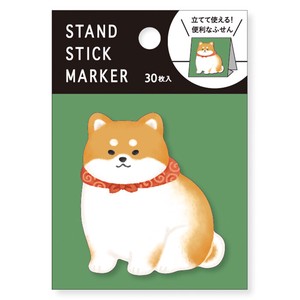 Sticky Notes Red Stand Shiba Dog Stick Marker