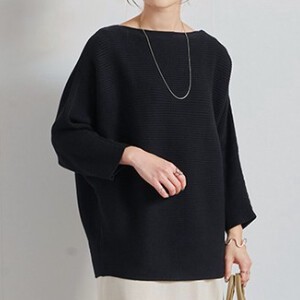 Sweater/Knitwear Dolman Sleeve Pullover Rib 【2024NEW】