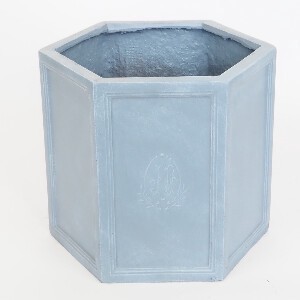 ヘキサゴンポット Blue【鉢/プランター/ファイバー/寄せ植え/花/フラワー/青/ブルー】