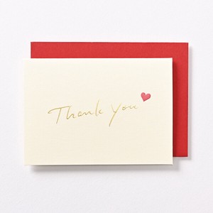 Greeting Card Heart Foil Stamping Thank You