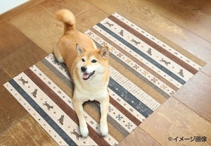 ペット用　防滑・防臭・防水マット　ギャベ　60×90cm　INSF-200　ブルー