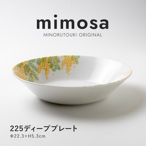 【mimosa(ミモザ)】 225ディーププレート［日本製 美濃焼 食器 皿 ］オリジナル