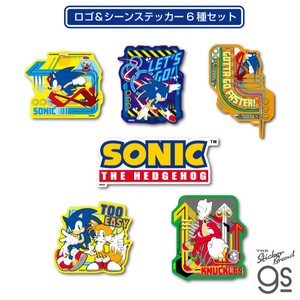 【6種セット】 ソニック ダイカットステッカー ロゴ&シーン SEGA セガ Sonic ソニックシリーズ  SONICSET02
