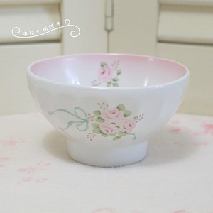 Donburi Bowl Pottery Rose Knickknacks Made in Japan