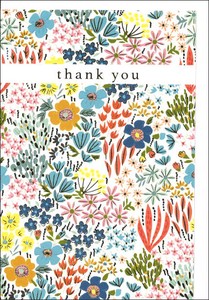 ミニグリーティングカード 多目的 ありがとう「花園」 メッセージカード 2023新作