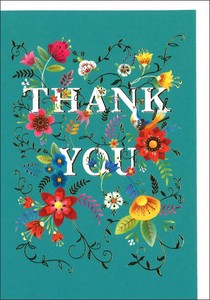 ミニグリーティングカード 多目的 ありがとう「THANK YOU 花」 メッセージカード 2023新作